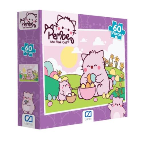 Pembe Kedi Puzzle 60 - Münzevi Kitabevi