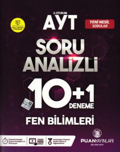 Puan AYT 2. Oturum Soru Analizli 10+1 Deneme Fen Bilimleri (Yeni)