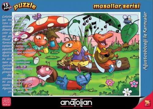 Puzzle 15 Parça Masallar Serisi- Ağustos Böceği ve Karınca