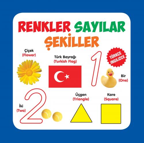 Kurye Kitabevi - Renkler-Sayılar-Şekiller Türkçe-İngilizce