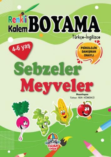 Kurye Kitabevi - Renkli Kalem Boyama - Sebzeler Meyveler