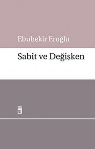 Sabit ve Değişken - Münzevi Kitabevi