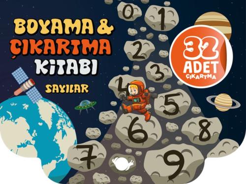 Sayılar Boyama ve Çıkartma Kitabı - Münzevi Kitabevi