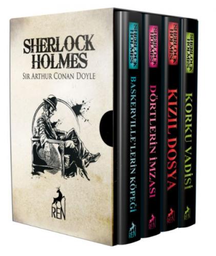 Kurye Kitabevi - Sherlock Holmes Roman Seti-4 Kitaplık Kutulu Set