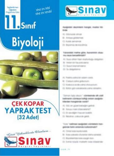 Kurye Kitabevi - Sınav 11. Sınıf Biyoloji Çek Kopar Yaprak Test 24 Ade