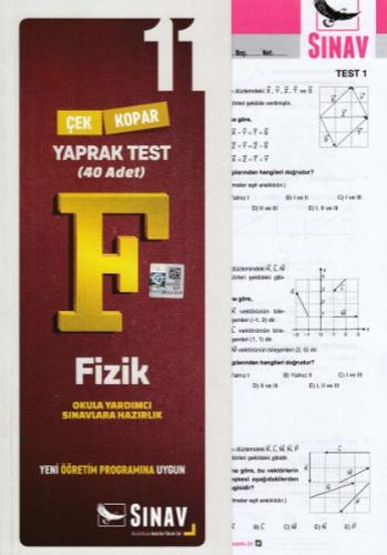 Kurye Kitabevi - Sınav 11. Sınıf Fizik Çek Kopar Yaprak Test 40 Adet-Y