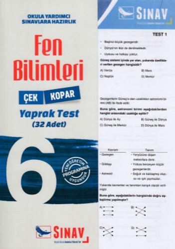 Kurye Kitabevi - Sınav 6. Sınıf Fen Bilimleri Çek Kopar Yaprak Test 24