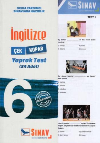 Kurye Kitabevi - Sınav 6. Sınıf İngilizce Çek Kopar Yaprak Test 24 Ade
