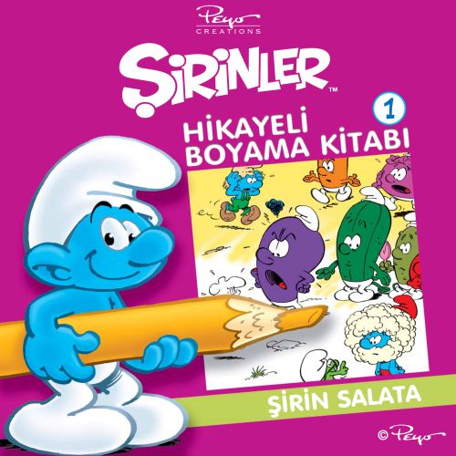 Şirinler Hikayeli Boyama Kitabı 1 - Şirin Salata