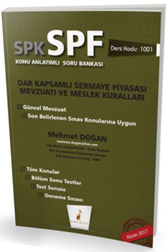 Kurye Kitabevi - Pelikan SPK SPF Dar Kapsamlı Sermaye Piyasası Mevzuat
