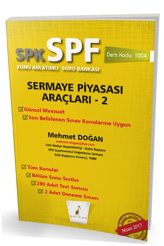 Kurye Kitabevi - Pelikan SPK SPF Sermaye Piyasası Araçları 2
