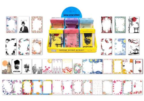 Stantlı Şeffaf Kitap Ayracı (40 Çeşit 320 Adet Ayraç) - Münzevi Kitabe