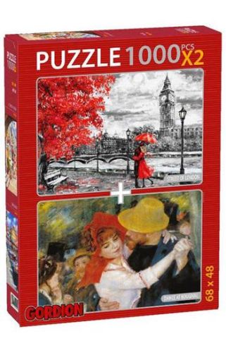 Street Of London + Dance At Bougival / 2x1000 Parça Puzzle (40146) - M