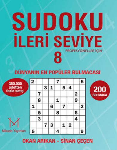 Sudoku İleri Seviye 8 Profesyoneller İçin - Münzevi Kitabevi