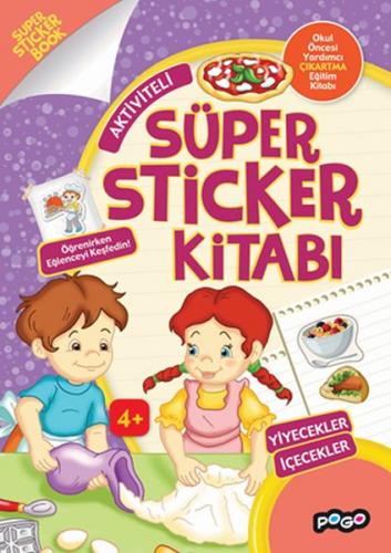 Kurye Kitabevi - Aktiviteli Süper Sticker Kitabı-Yiyecekler İçecekler