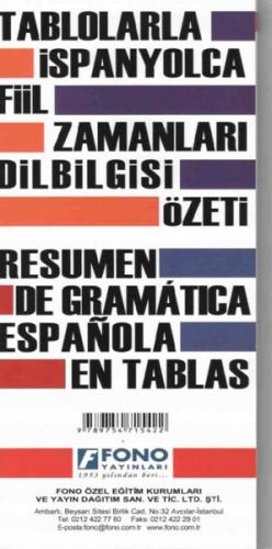 Kurye Kitabevi - Tablolarla İspanyolca Fiil Zamanlar