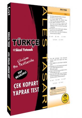 Kurye Kitabevi - Tasarı ALES Türkçe Sözel Yetenek Yaprak Test Çek Kopa