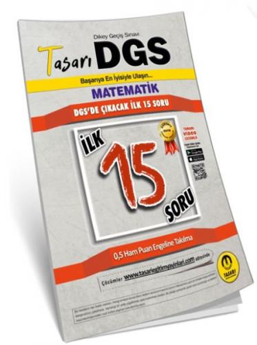 Kurye Kitabevi - Tasarı DGS Matematik İlk 15 Garanti Soru Kitapçığı-YE