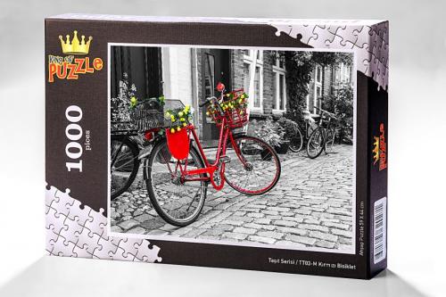 Kurye Kitabevi - Taşıt Serisi - Kırmızı Bisiklet 1000 Parça Puzzle
