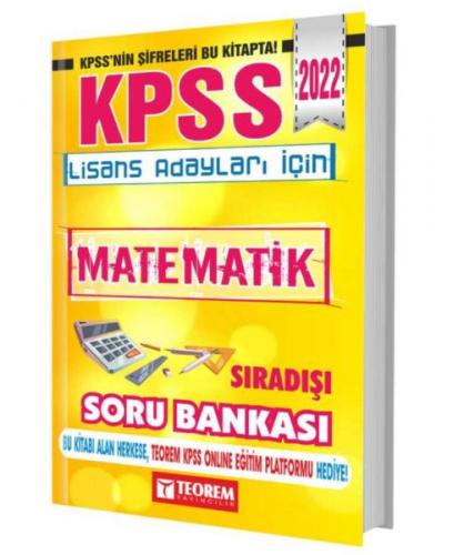 Kurye Kitabevi - Teorem 2022 KPSS Matematik Sıradışı Soru Bankası