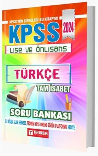 Kurye Kitabevi - Teorem Yayınları 2024 KPSS Lise Ön Lisans Türkçe Tam 