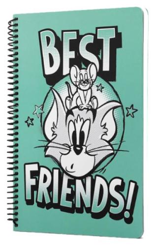 Kurye Kitabevi - Tom And Jerry Best Friends Spiralli Defter Yeşil