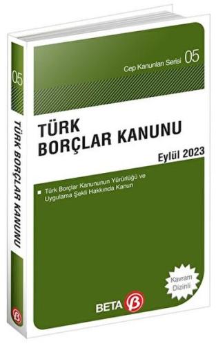 Kurye Kitabevi - Türk Borçlar Kanunu - Eylül 2023
