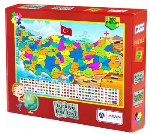 Kurye Kitabevi - Türkiye Haritası 120 Parça Puzzle 28x40