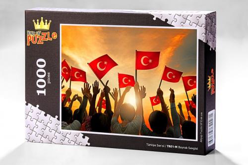 Kurye Kitabevi - Türkiye Serisi - Bayrak Sevgisi 1000 Parça Puzzle