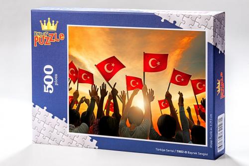 Kurye Kitabevi - Türkiye Serisi - Bayrak Sevgisi 500 Parça Puzzle