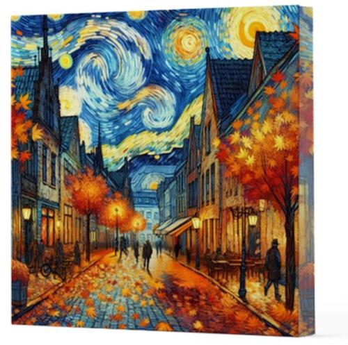 Van Gogh 3 Sokak - Çizgisiz Yan Boyamalı Defter - Münzevi Kitabevi