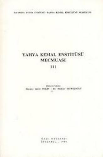 Kurye Kitabevi - Yahya Kemal Enstitüsü Mecmuası 3. Cilt