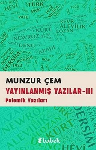 Yayınlanmış Yazılar -3 - Münzevi Kitabevi
