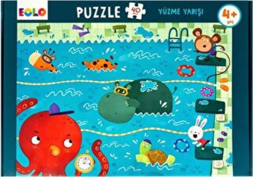 Kurye Kitabevi - Yer Puzzle-40 Parça Puzzle - Yüzme Yarışı