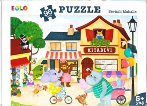 Kurye Kitabevi - Yer Puzzle-96 Parça Puzzle - Sevimli Mahalle