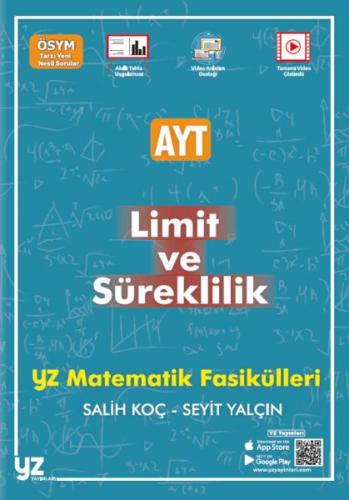 Kurye Kitabevi - YZ Yayınları YKS AYT Limit ve Süreklilik Matematik Fa